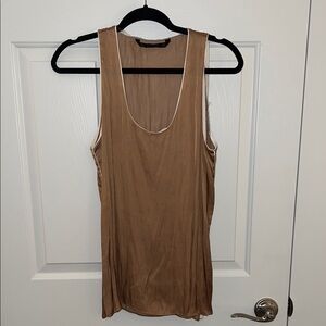 Women's Tan Sleeveless Top
